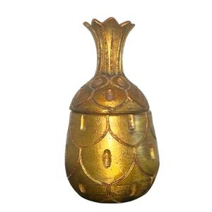 Vintage Brass Pineapple Jar with Lid